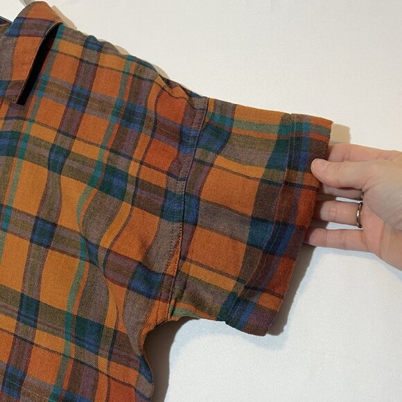Toad & Co Women Hartland ShirtDress Plaid Flannel Short Sleeve Small Size - Picture 6 of 12
